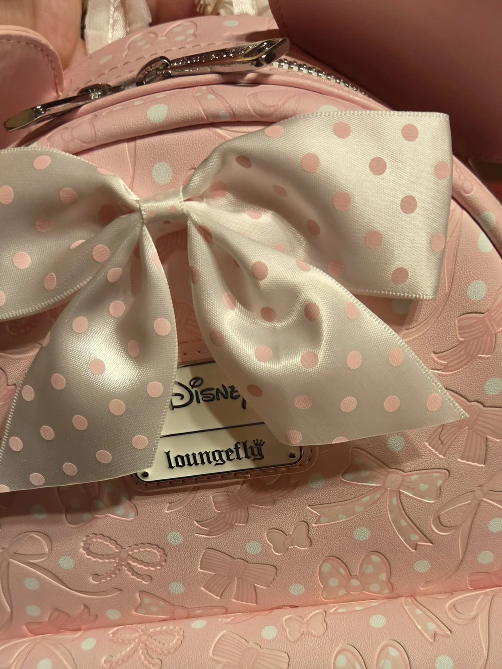 Loungefly Disney Minnie Mouse Debossed Bows Mini Backpack